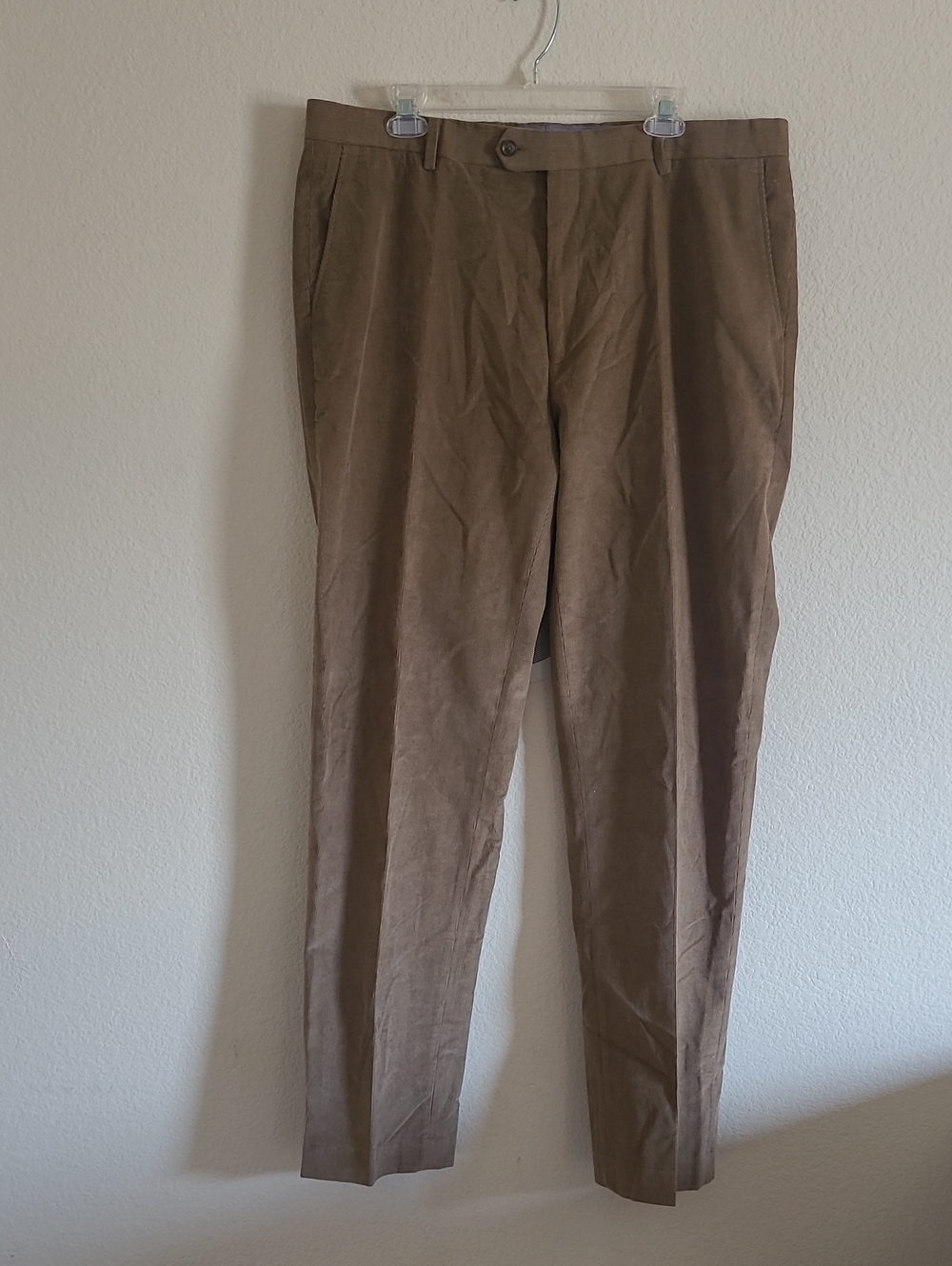 Tommy Hilfiger Men's Khaki/Brown Corduroy Straight-Leg Dress Pants Sz 38x34 NWT